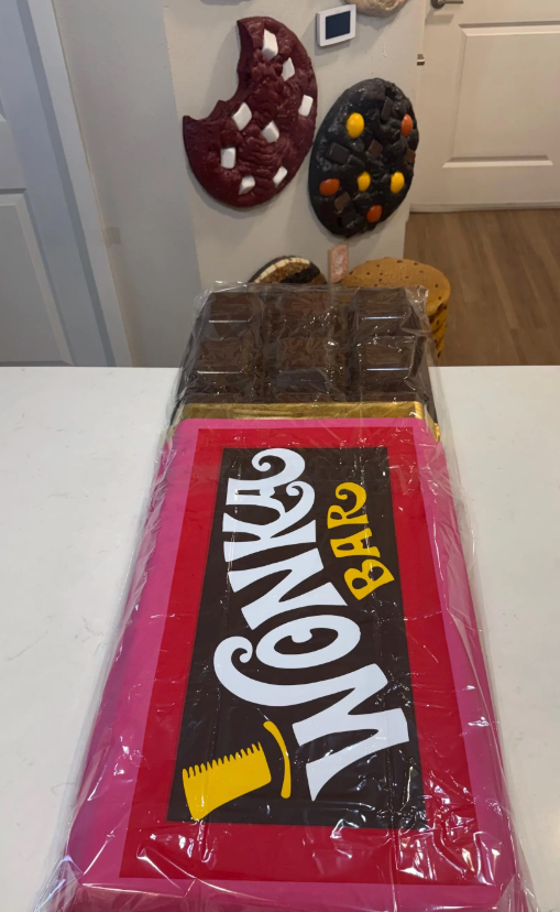 The Giant Wonka Chocolate Bar Prop with Golden Ticket| Wall Decor | Store Display | by WaverlyVienna