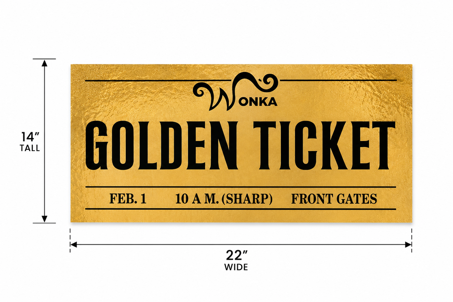 The Giant Wonka Chocolate Bar Prop with Golden Ticket| Wall Decor | Store Display | by WaverlyVienna