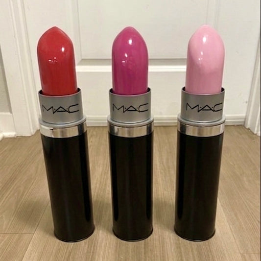 The Giant Lipstick Decor Piece With Storage | Customizable | 18" Tall | 3 colors | Make Up Prop | by Waverly Vienna