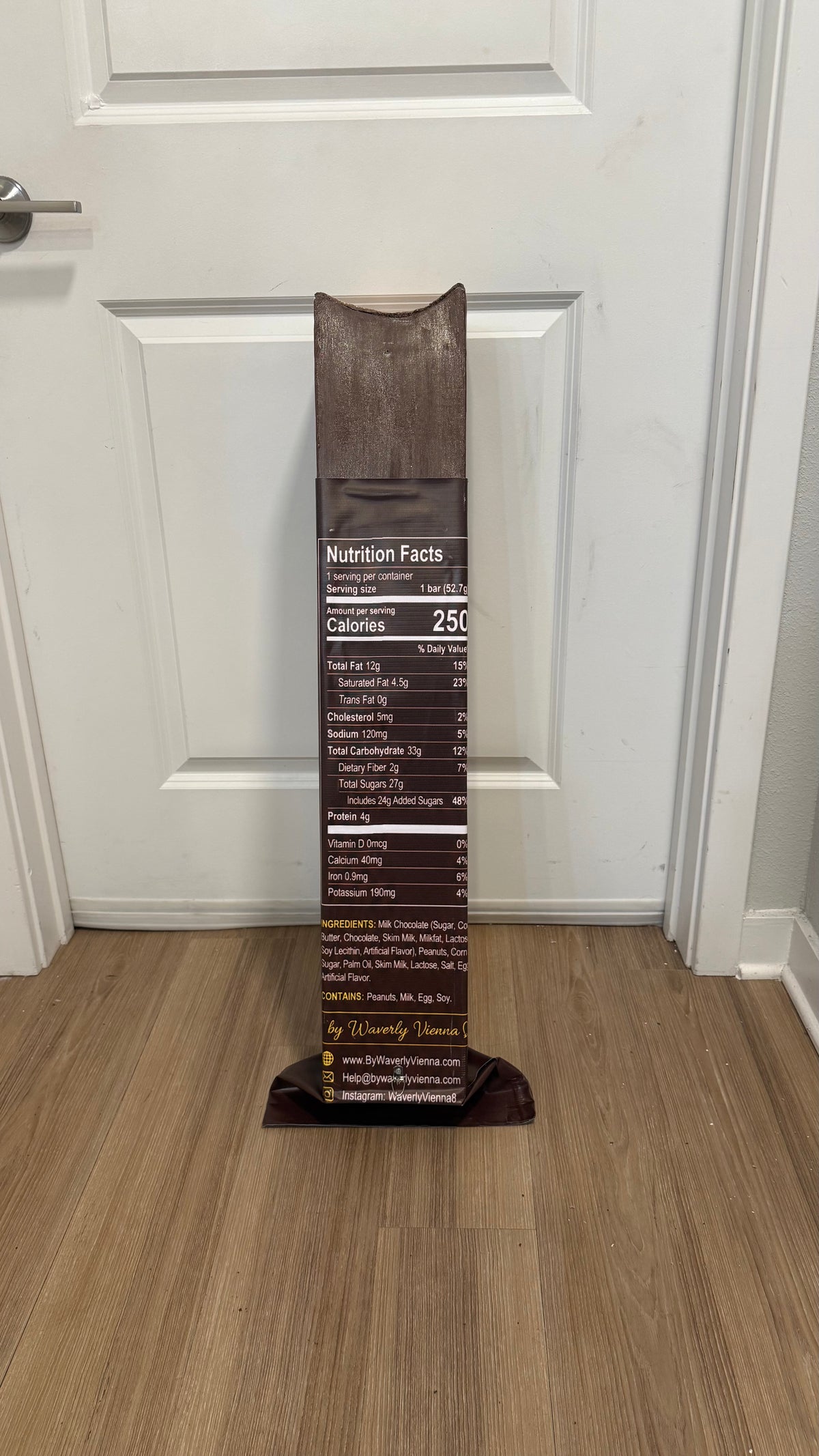 The Giant Peanut Nougat Chocolate Candy Bar Prop | Wall Decor | Store Display | by Waverly Vienna