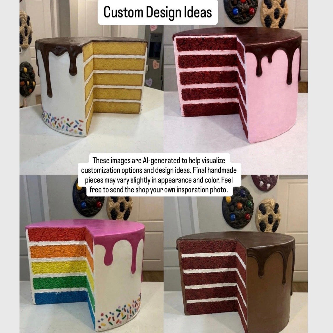 The Giant Cake Table | Bakery Decor | Side Table | Coffee Table | Giant Cake Prop | by Waverly Vienna