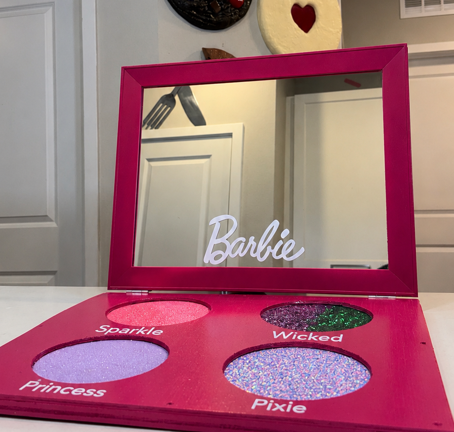 The Mini Eyeshadow Palette Mirror Barbie Inspired | 20” | by Waverly Vienna