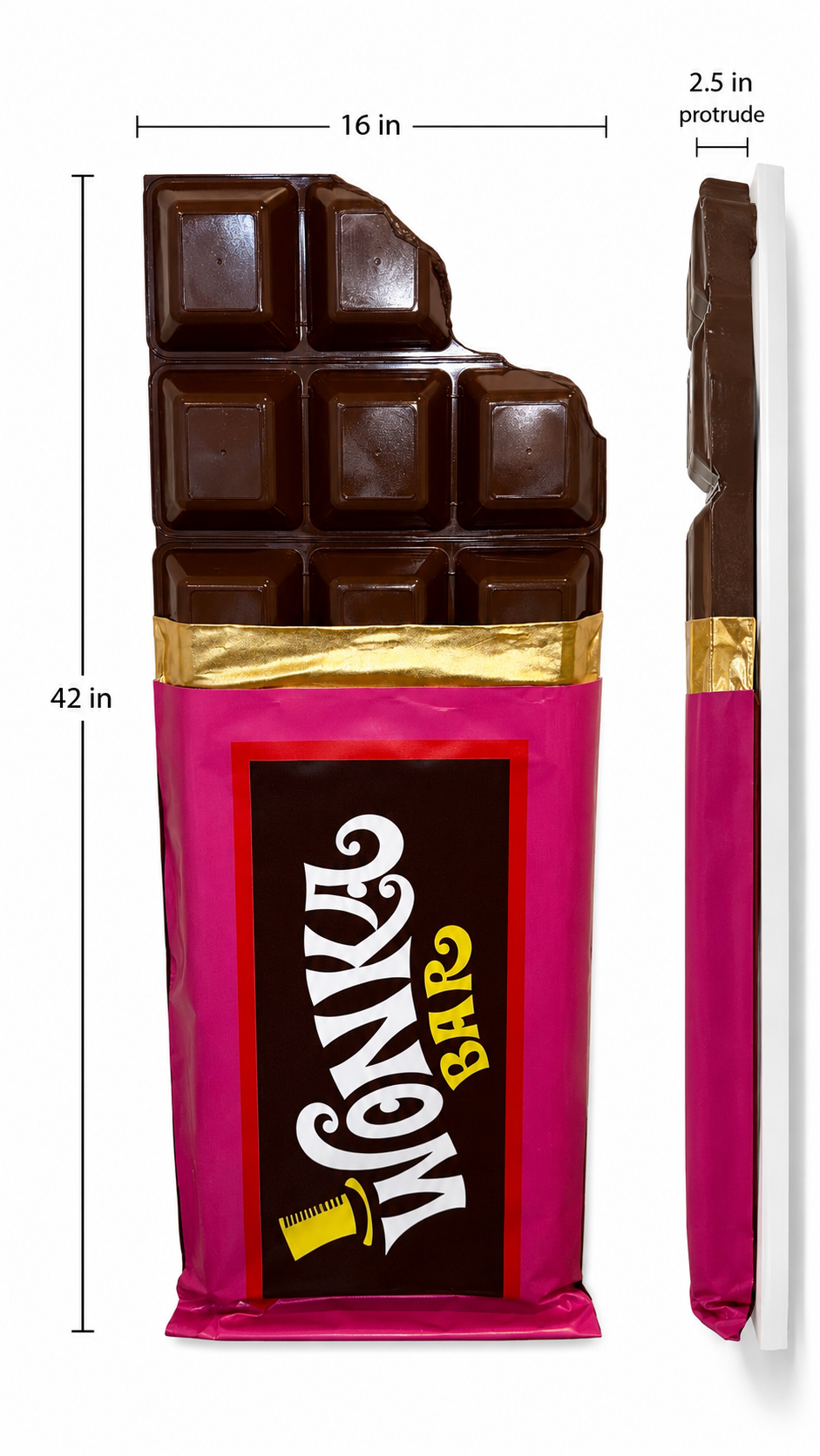 The Giant Wonka Chocolate Bar Prop with Golden Ticket| Wall Decor | Store Display | by WaverlyVienna
