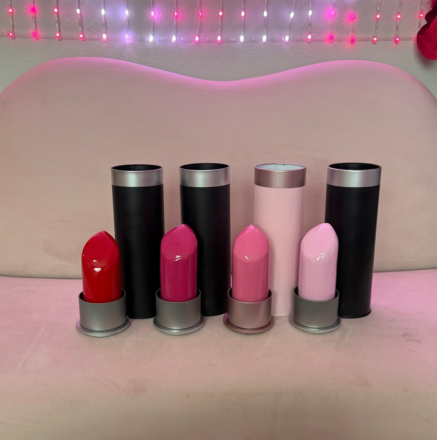 The Giant Lipstick Decor Piece With Storage | Customizable | 18" Tall | 3 colors | Make Up Prop | by Waverly Vienna