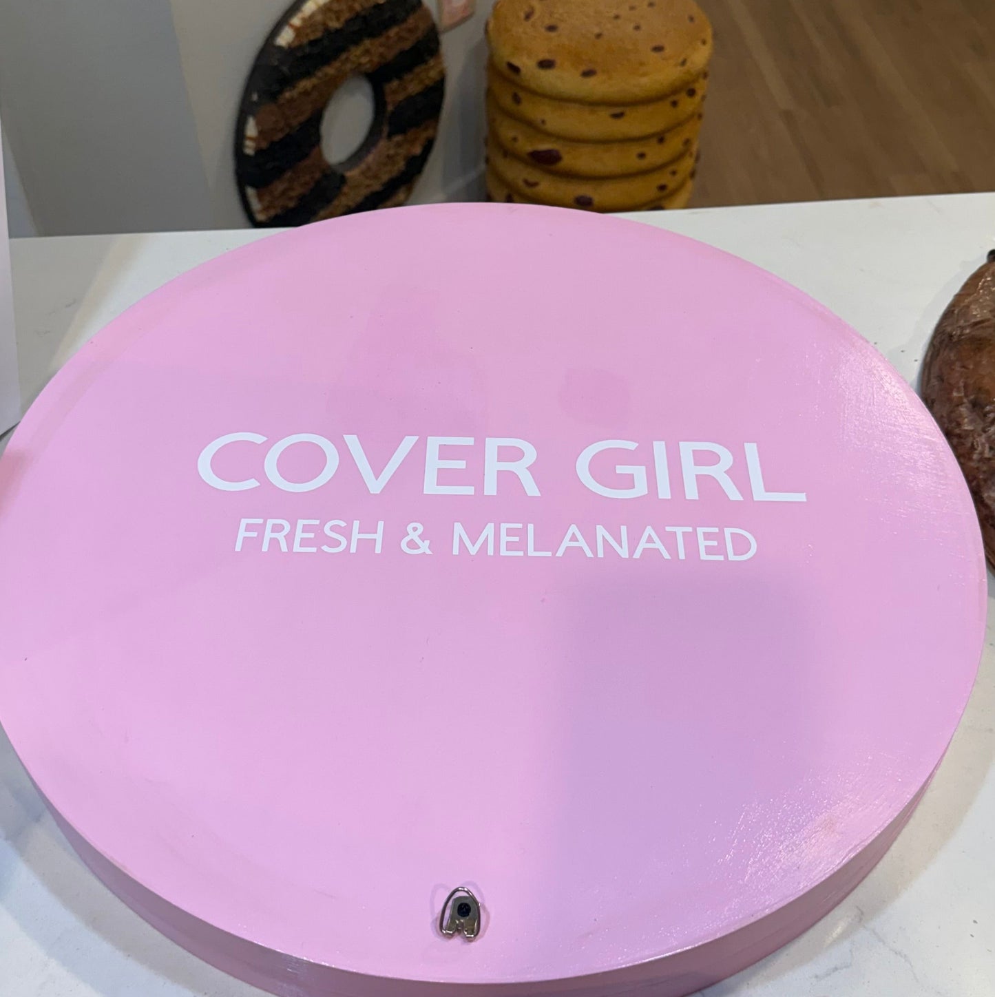 The Giant Pressed Powder Compact Mirror | Customizable | 18” Vanity Wall Mirror | Makeup Mirror | Round Mirror | by Waverly Vienna