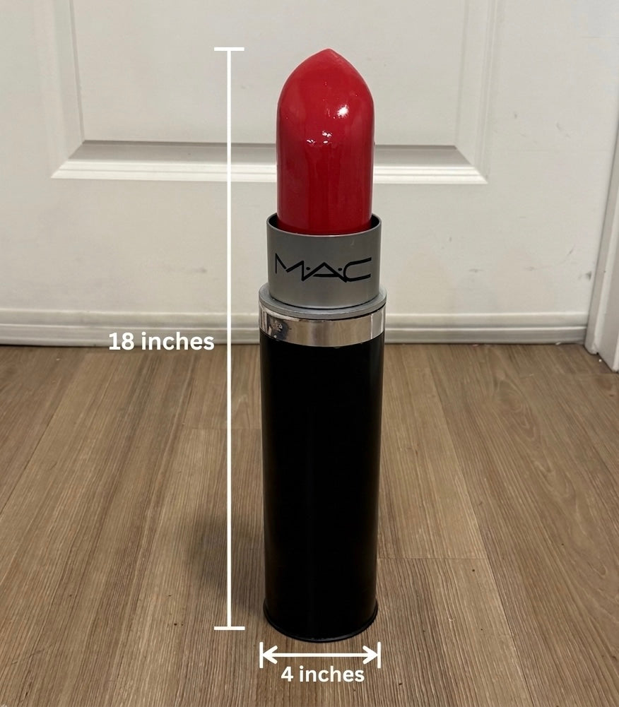 The Giant Lipstick Decor Piece With Storage | Customizable | 18" Tall | 3 colors | Make Up Prop | by Waverly Vienna
