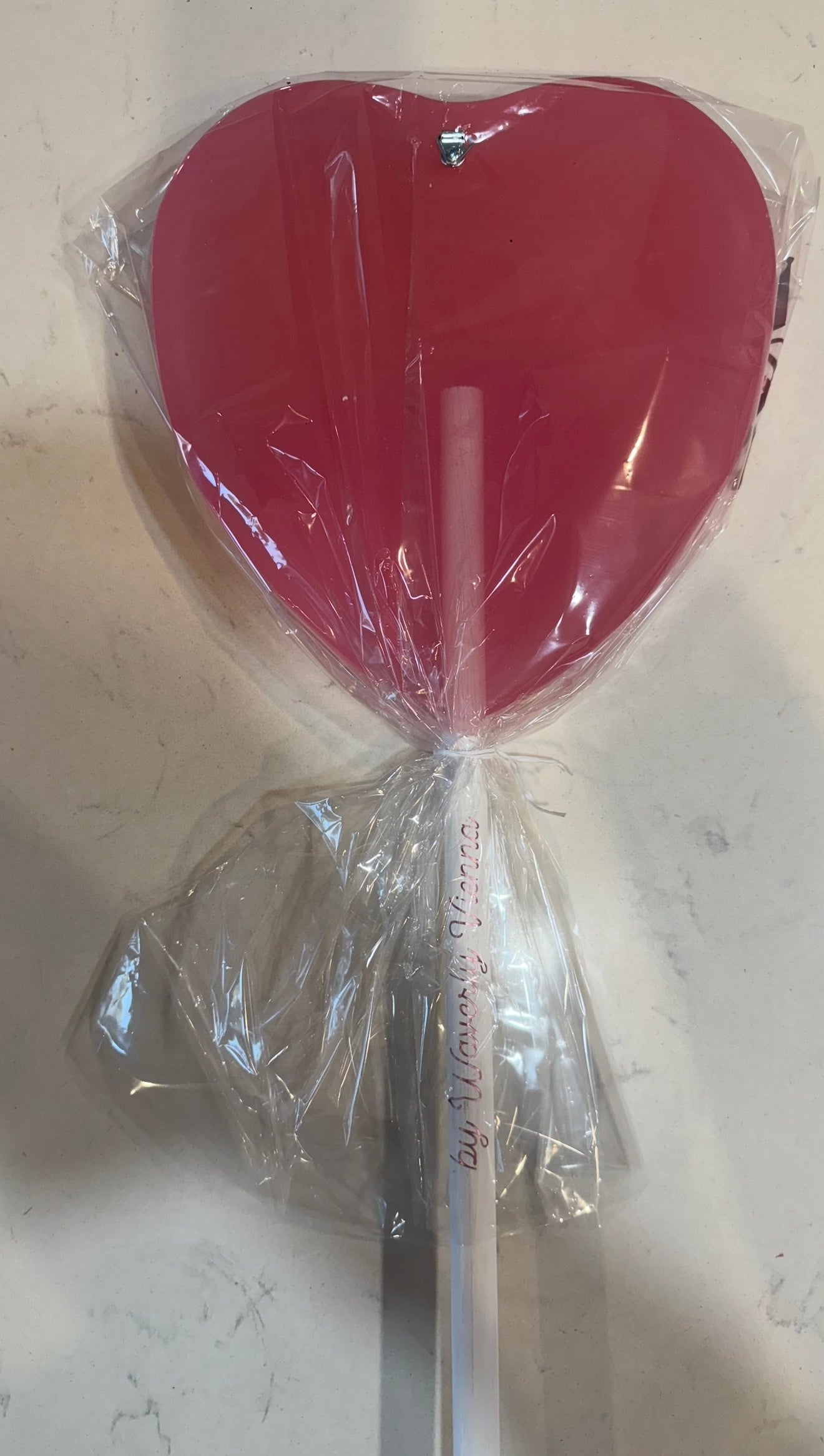 The Giant Heart Lollipop Prop | Customizable |3 Colors | Resin Art | Dopamine Wall Art | Giant Candy Prop | by Waverly Vienna