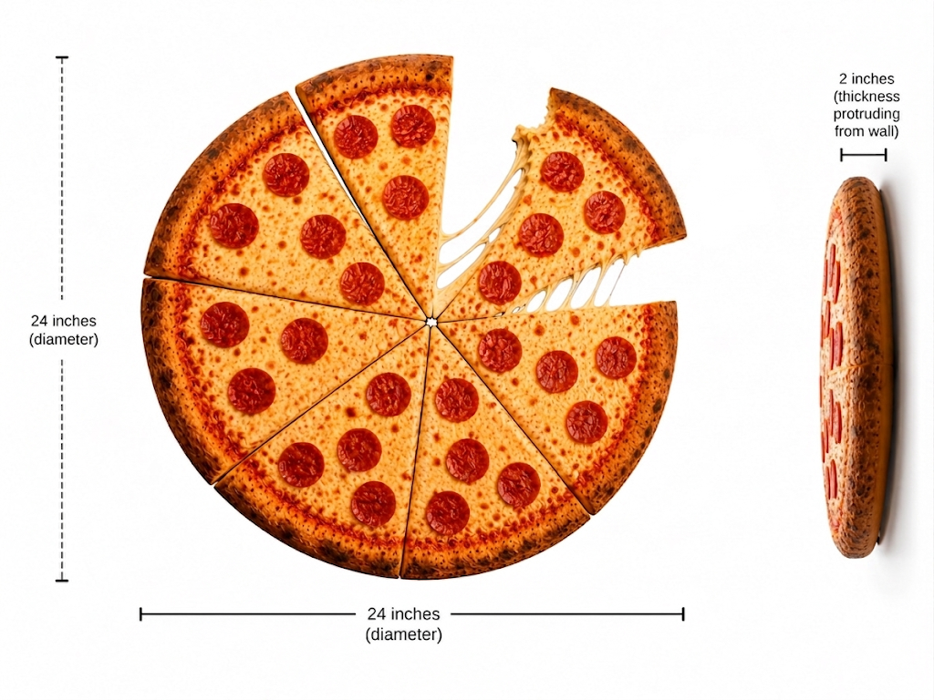 Custom Order | Giant 24" Pepperoni Cheese Pizza Prop | by Waverly Vienna