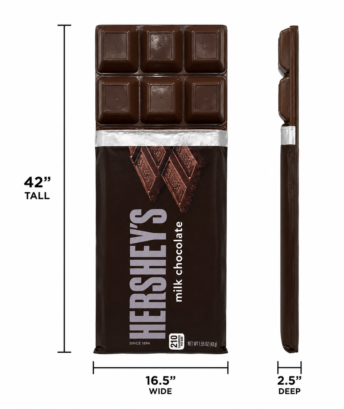 The Giant Milk Chocolate Candy Bar Prop | High Quality | Wall Decor | Store Display | by WaverlyVienna