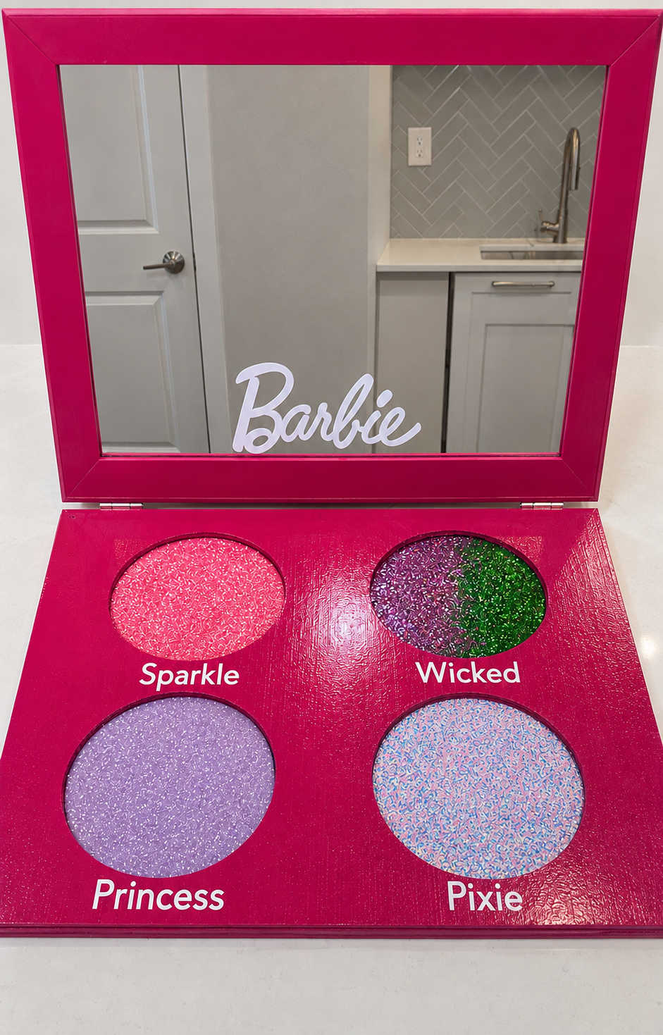 The Mini Eyeshadow Palette Mirror Barbie Inspired | 20” | by Waverly Vienna