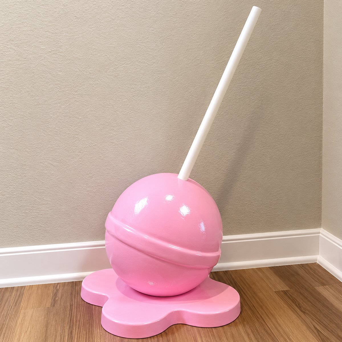 The Giant Melted Upside Down Lollipop Prop | 7 Vibrant Colors | Dopamine Wall Art | Giant Candy Prop | by Waverly Vienna