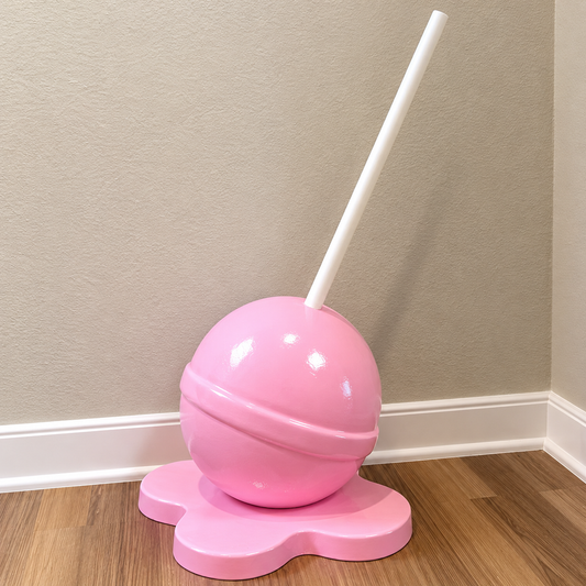 The Giant Melted Upside Down Lollipop Prop | 7 Vibrant Colors | Dopamine Wall Art | Giant Candy Prop | by Waverly Vienna