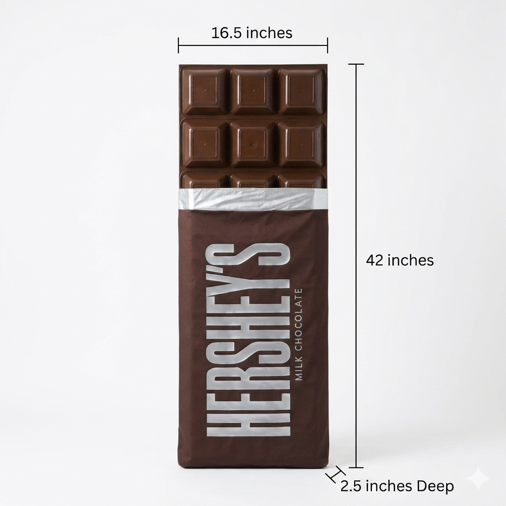 Giant Milk Chocolate Bar Prop | High Quality | Wall Decor | Store Display | by WaverlyVienna