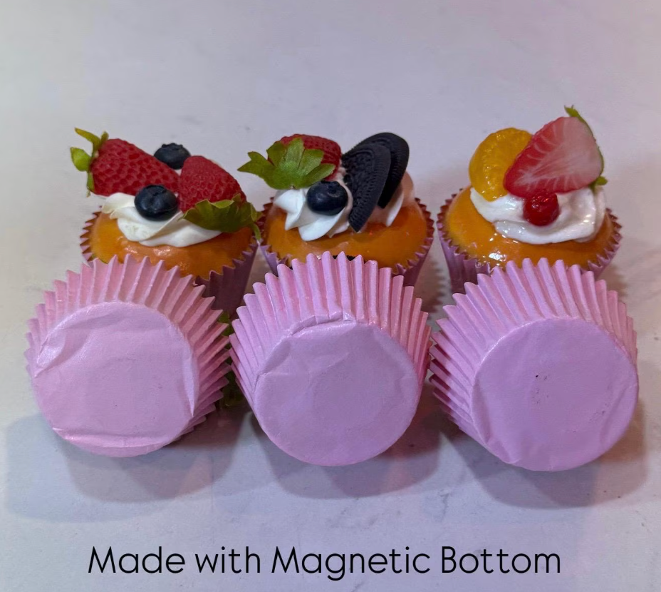 The Cupcake Magnets | 6 Pieces | Refrigerator magnets | by Waverly Vienna￼
