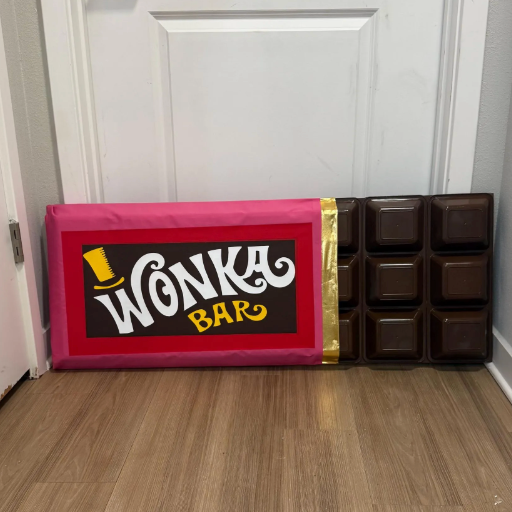The Giant Wonka Chocolate Bar Prop with Golden Ticket| Wall Decor | Store Display | by WaverlyVienna