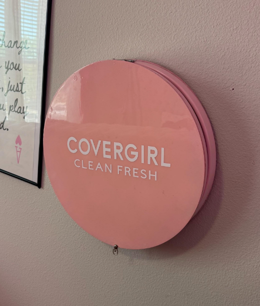 The Giant Pressed Powder Compact Mirror | Customizable | 18” Vanity Wall Mirror | Makeup Mirror | Round Mirror | by Waverly Vienna